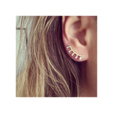 Zoë Chicco 14kt Gold White Baguette Diamond Ear Shield