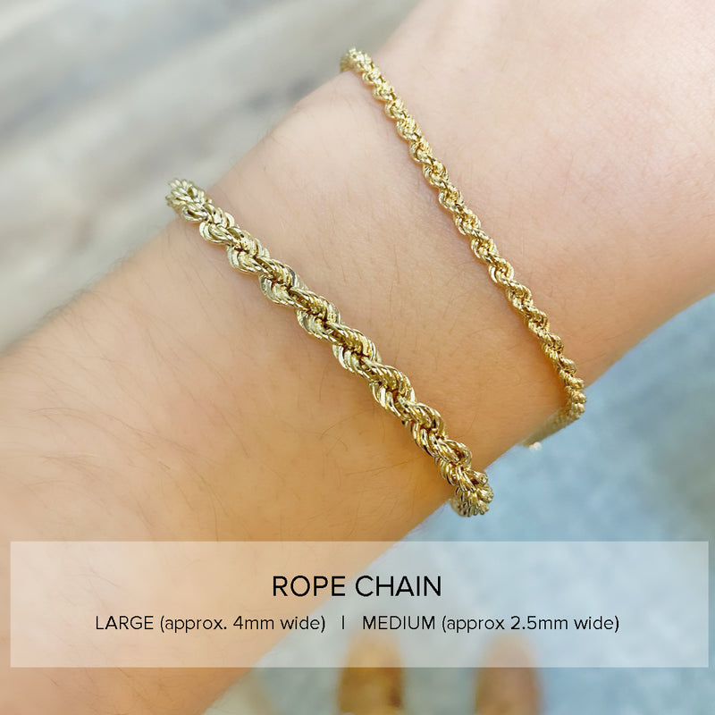 Hollis Statement Rope Chain Bracelet in Gold | Uncommon James